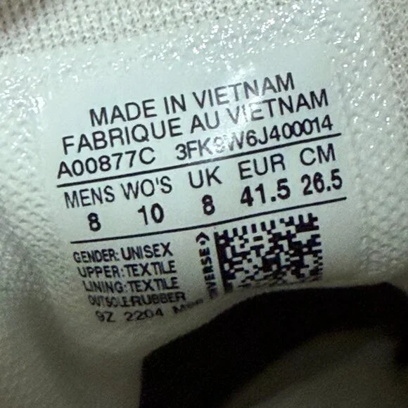 Converse Women's All Star Lugged 2.0 Jacquard High Sand Dune Shoes 10‎ - Picture 8 of 8